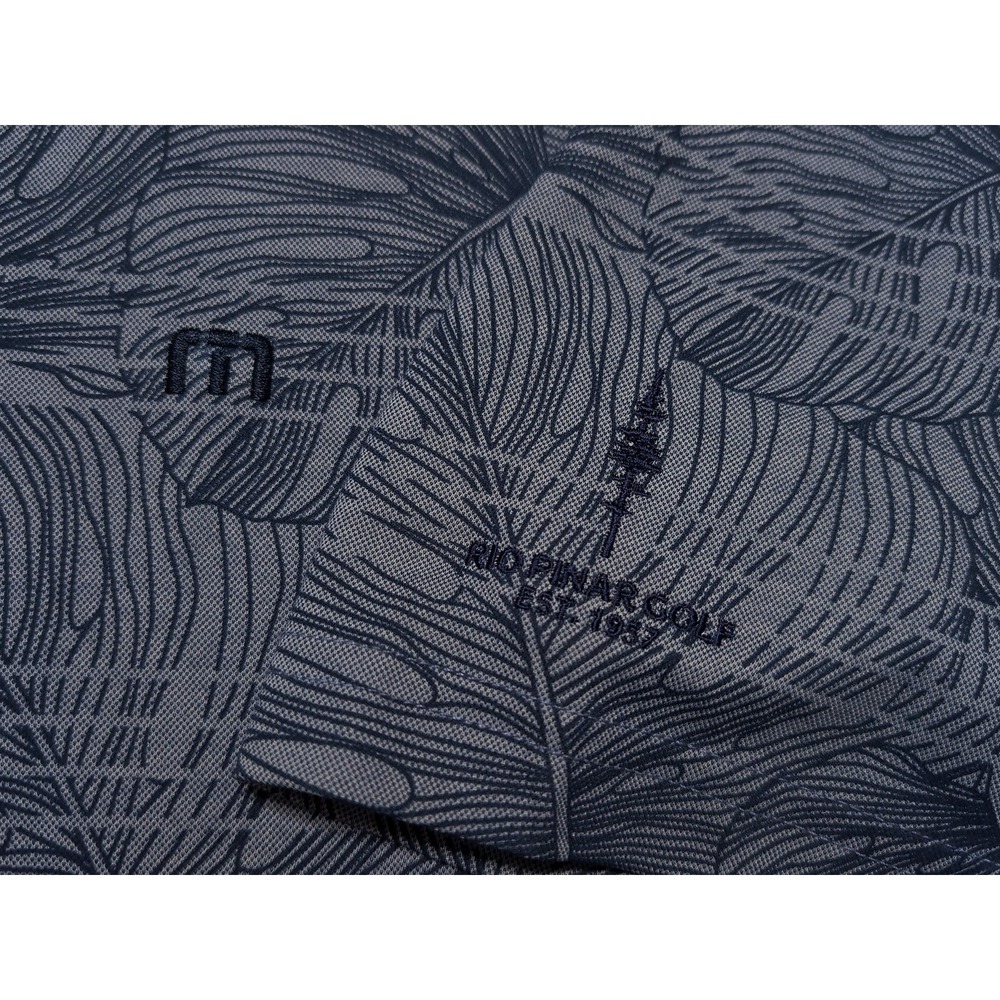 TRAVIS MATHEW Short Sleeve Polo Shirt Rio Pinar Golf Blue Floral Large L ~ New - Picture 8 of 11